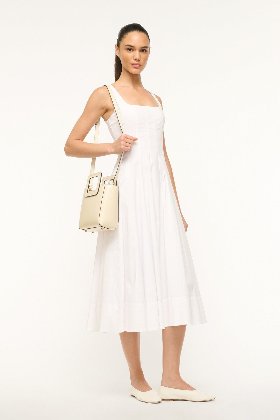 MINI SHIRLEY LEATHER BAG | CREAM