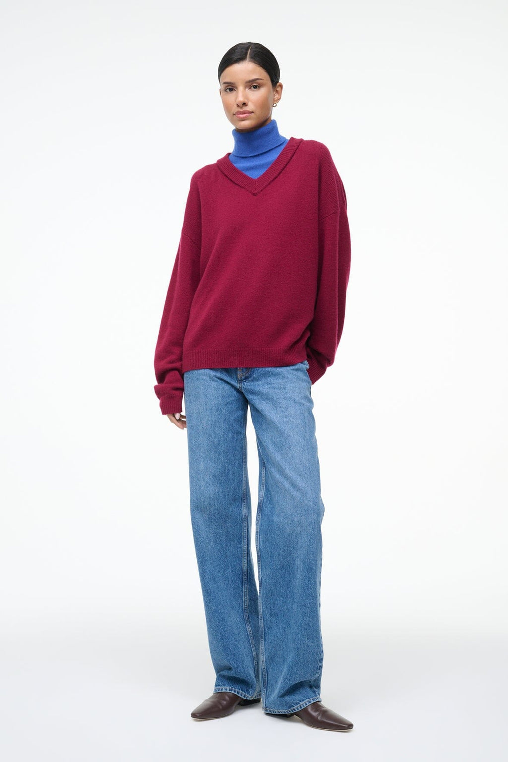 DORIS CASHMERE SWEATER | CRIMSON SAPPHIRE