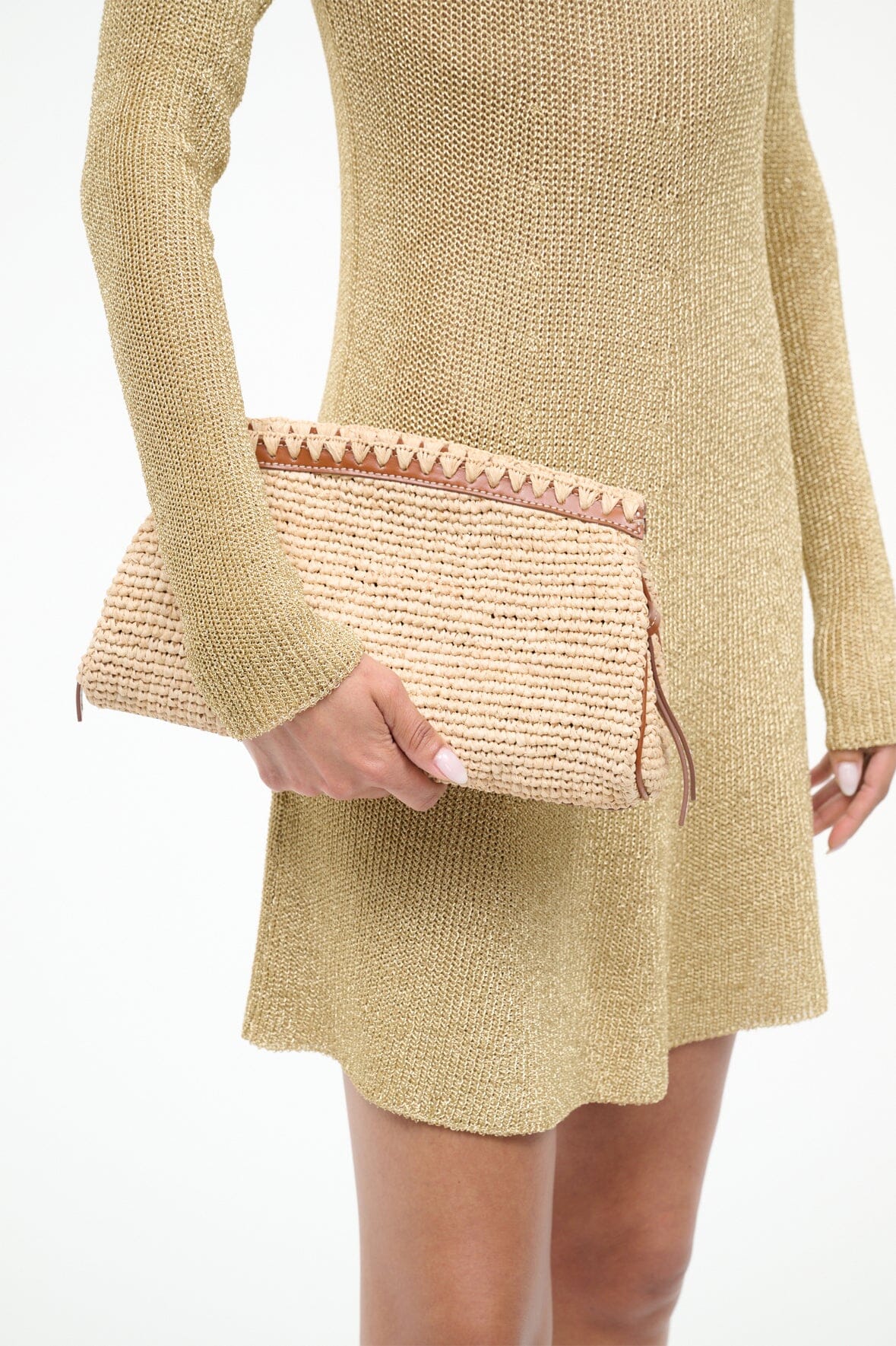 MAUDE CONVERTIBLE CLUTCH | NATURAL TAN