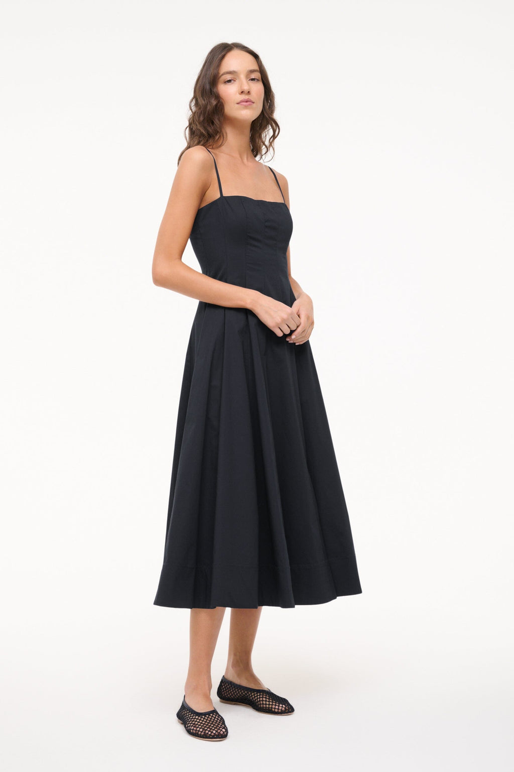 ALBA BALLET FLAT | BLACK NETTING